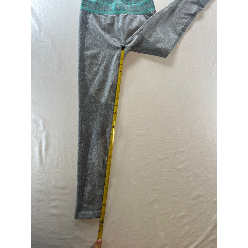 Gymshark Seamless High‎ Waisted Leggings Gray Teal Women's Size S - Picture 3 of 7